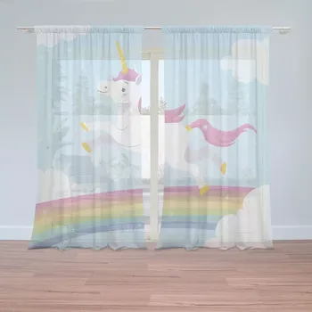 Záclona Sablio Záclony Jednorožec: 2ks 150x250cm