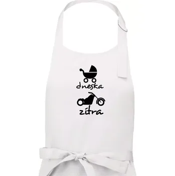 Kuchyňská zástěra Dnes zítra Harley - Dámská zástěra na vaření - Univerzální velikost ( Bílá )