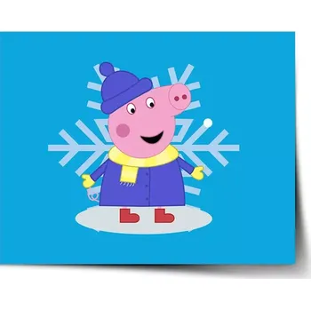 Plakát Sablio Plakát Prasátko Pepina Vločka - 60x40 cm