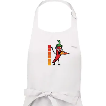 Kuchyňská zástěra Stupnice pálivé - Dámská zástěra na vaření - Univerzální velikost ( Bílá )