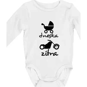 Kojenecký body Dnes zítra Harley - Body kojenecké s dlouhým rukávem - Dlouhý r. do 3 měs ( Bílá )