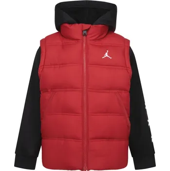 Chlapecká bunda Air Jordan Lightweight Puffer Jacket Black/Red 7-8 let