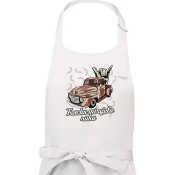 Kuchyňská zástěra Trochu mi ujela ruka - Pánská zástěra na vaření - Univerzální velikost ( Bílá )