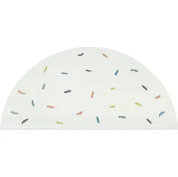 Koberec Koberec LIMA M039A krémový / modrý půlkruh