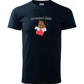 Čokoláda opravdová láska - Triko extra velké (5-8XL) - 7XL ( Námořní modrá (velmi tmavá - téměř černá) )