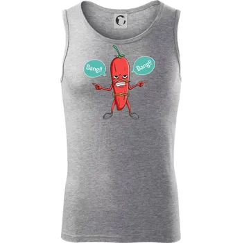 Chilli bang bang - Tílko pánské Core - XL ( Tmavě šedý melír )