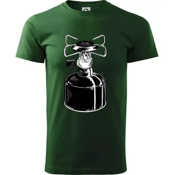 Kempingový vařič - Triko extra velké (5-8XL) - 6XL ( Lahvově zelená )