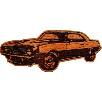 Brož Mácova dílna Magnetická dřevěná brož, veteran 001, buková - 1ks