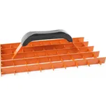 Škrabák mřížový ozubený ocel, 280 x 140 mm, ENPRO
