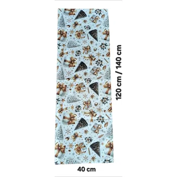 ubrus Vánoční set: Běhoun na stůl + 4 ks prostírání - bílá - 40 x 140 cm