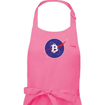 Kuchyňská zástěra Bitcoin jiný vesmír - Pánská zástěra na vaření - Univerzální velikost ( Růžová )