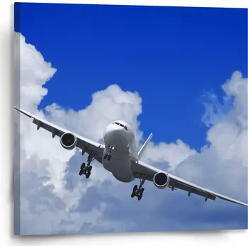 Obraz Sablio Obraz Letadlo při přistání - 110x110 cm