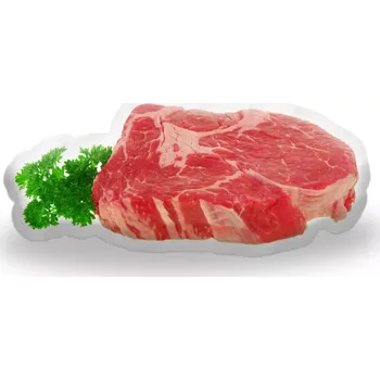 Polštář Sablio 3D polštář ve tvaru Plátek masa