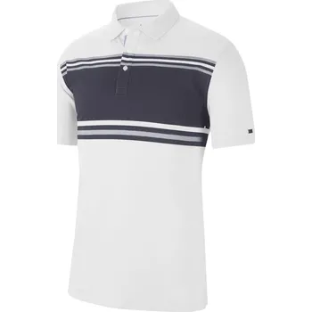 Pánské tričko Nike Dry Player Polo Stripe, White XL