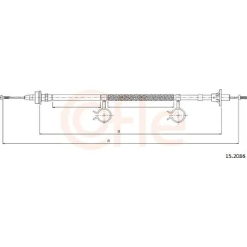 Spojkové lanko Tazne lanko, ovladani spojky COFLE (15.2086)