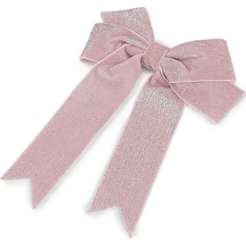 Vánoce Vánoční mašle sametová dvojitá 13x18 cm