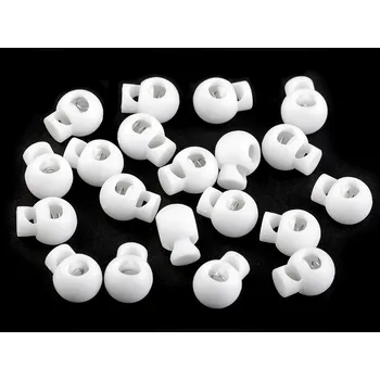 Brzdičky kulaté 15x19 mm, velké, 1 Off White