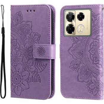 Pouzdro na mobilní telefon VSECHNONAMOBIL 127151 ART MANDALA Peněženkový obal pro Infinix Note 40 Pro / 40 Pro+ 5G fialový