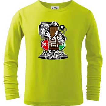 Chlapecké oblečení Čokoláďák - Triko dětské Long Sleeve - 134 cm/8 let ( Limetková )