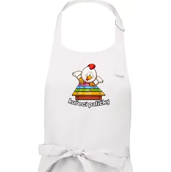 Kuchyňská zástěra Kuřecí paličky - Pánská zástěra na vaření - Univerzální velikost ( Bílá )