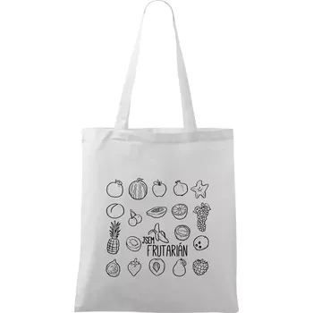 Jsem frutarián - ovoce - Taška bavlněná - 42 x 38 cm ( Bílá )
