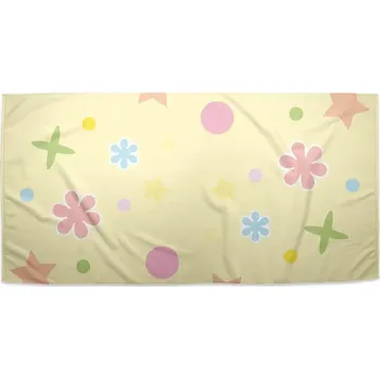 Sablio Ručník Květiny na žluté - 30x50 cm