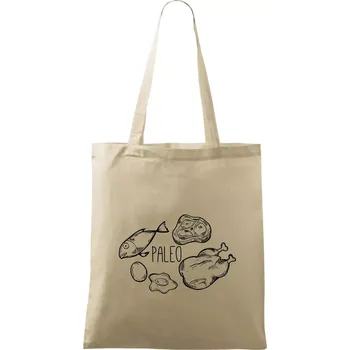 Nákupní taška Paleo - kuře a ryba - Taška bavlněná - 42 x 38 cm ( Naturální )