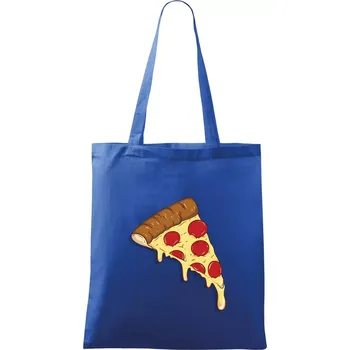Nákupní taška Pizza pro gurmány - Taška bavlněná - 42 x 38 cm ( Královská modrá )