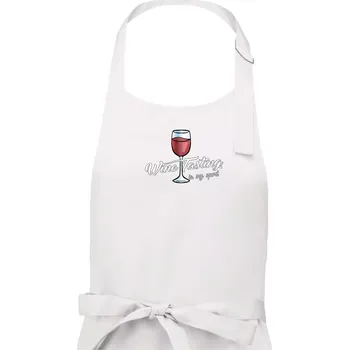 Kuchyňská zástěra Wine tasting is my sport - Dámská zástěra na vaření - Univerzální velikost ( Bílá )