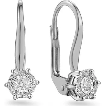 Náušnice Briliantové náušnice z bílého zlata IZBR040AN + dárkové balení LUXUS zdarma