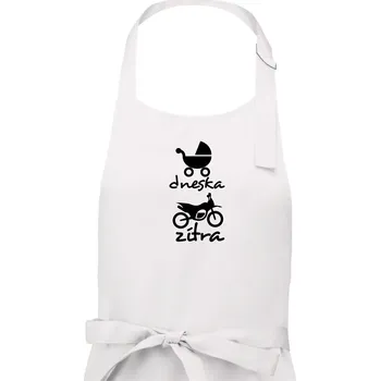 Kuchyňská zástěra Dnes zítra cross - Pánská zástěra na vaření - Univerzální velikost ( Bílá )