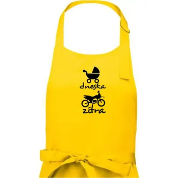 Kuchyňská zástěra Dnes zítra cross - Pánská zástěra na vaření - Univerzální velikost ( Žlutá )