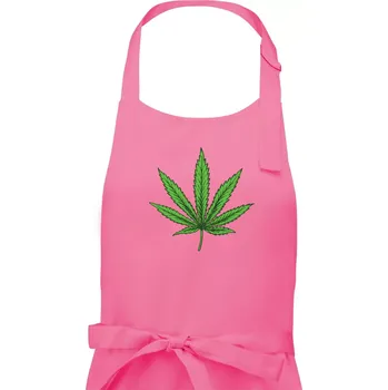 Kuchyňská zástěra Zelený list - Dámská zástěra na vaření - Univerzální velikost ( Růžová )