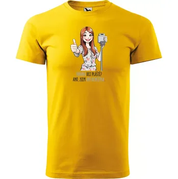 Pánské tričko Sablio Tričko s potiskem Ano, jsem influencerka - žluté XL