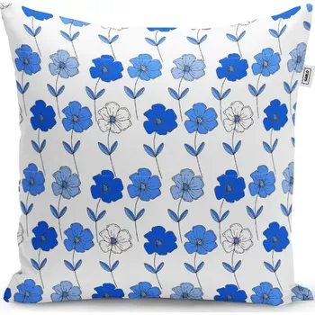 Polštář Sablio Polštář Modré květiny - 50x50 cm