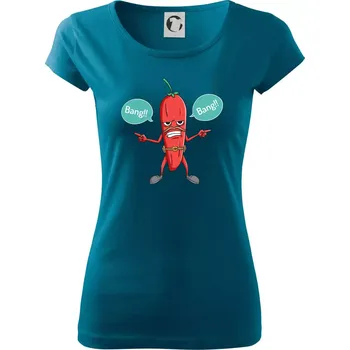 Chilli bang bang - Dámské triko Pure - XS ( Petrolejová )
