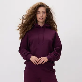 Dámská mikina Reserved - Hladká mikina s vysokým podílem bavlny - tmavě fialová - 817GA-49X - 817GA-49X-M_L