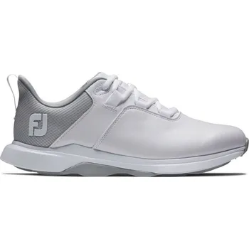 Golfová obuv FootJoy Pro Lite, White, Grey, dámské golfové boty US 6.5
