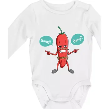 Kojenecký body Chilli bang bang - Body kojenecké s dlouhým rukávem - Dlouhý r. do 3 měs ( Bílá )