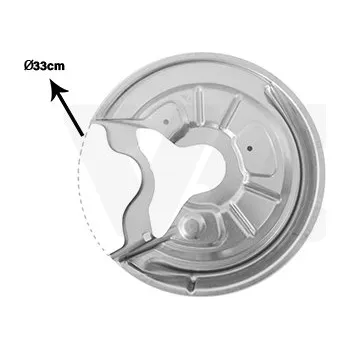 Brzdový kotouč Ochranný plech proti rozstřikování, brzdový kotouč VAN WEZEL 7622373