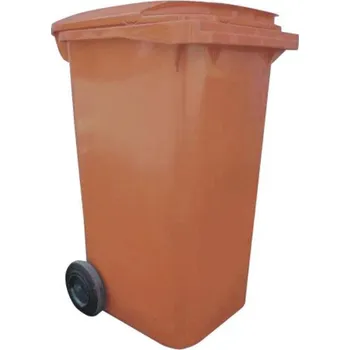 Venkovní odpadkový koš OSTATNÍ Popelnice plastová, 240 l, hnědá