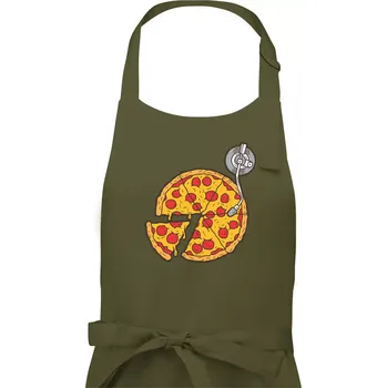 Kuchyňská zástěra Pizza DJ - Dámská zástěra na vaření - Univerzální velikost ( Khaki )