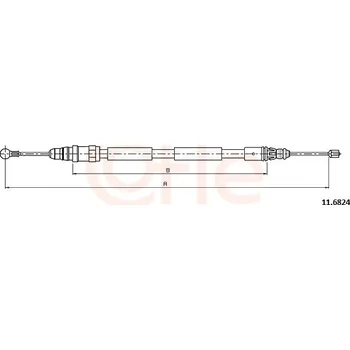 Lanko parkovací brzdy Lanko ruční brzdy COFLE 11.6824