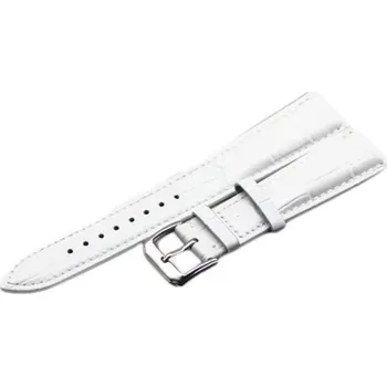 Řemínek na hodinky Kožený řemínek Ricardo Pescara, bílý, délka XL