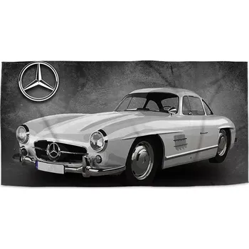 Osuška Sablio Ručník Mercedes-Benz 300 SL Šedé pozadí - 50x100 cm
