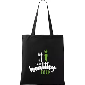 Fresh healthy food - Taška bavlněná - 42 x 38 cm ( Černá )
