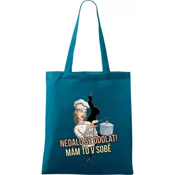 Nedalo se odolat, mám to v sobě kuchařka - Taška bavlněná - 42 x 38 cm ( Petrolejová )