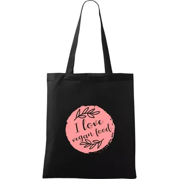 I love vegan food - Taška bavlněná - 42 x 38 cm ( Černá )