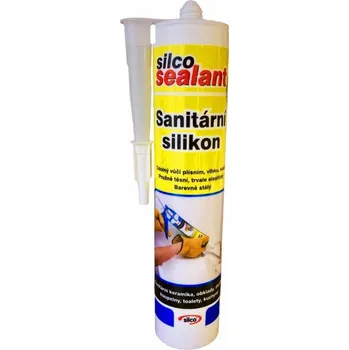 Tmel Silikon sanitární jednosložkový, 310 ml, bílý, SILCO