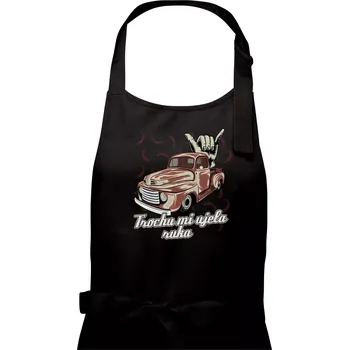 Kuchyňská zástěra Trochu mi ujela ruka - Pánská zástěra na vaření - Univerzální velikost ( Černá )